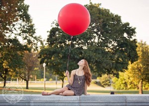 portrait pretty photography buffalo ny senior portrait large round balloon