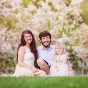 cherry blossoms family portrait by portrait pretty photography