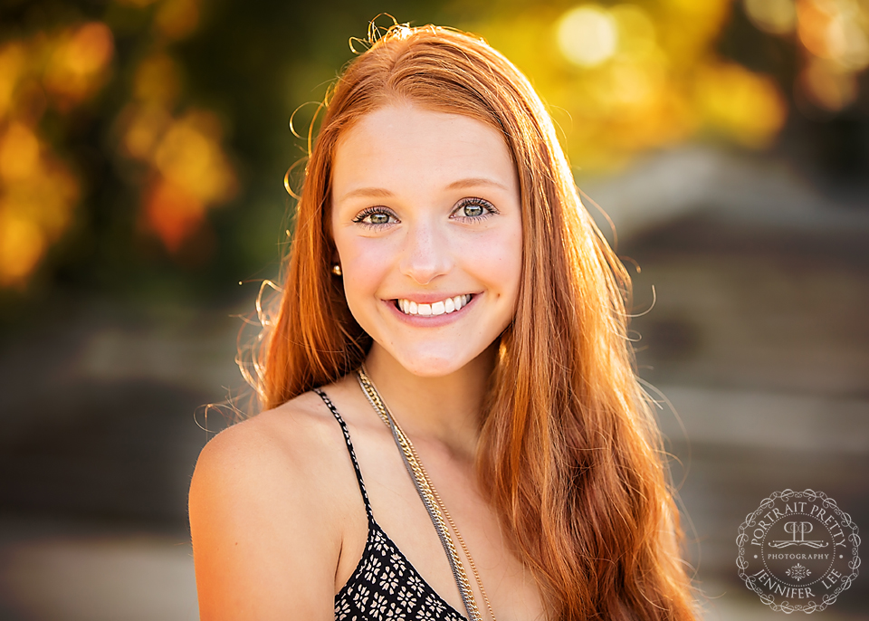 senior portraits deleware park close up