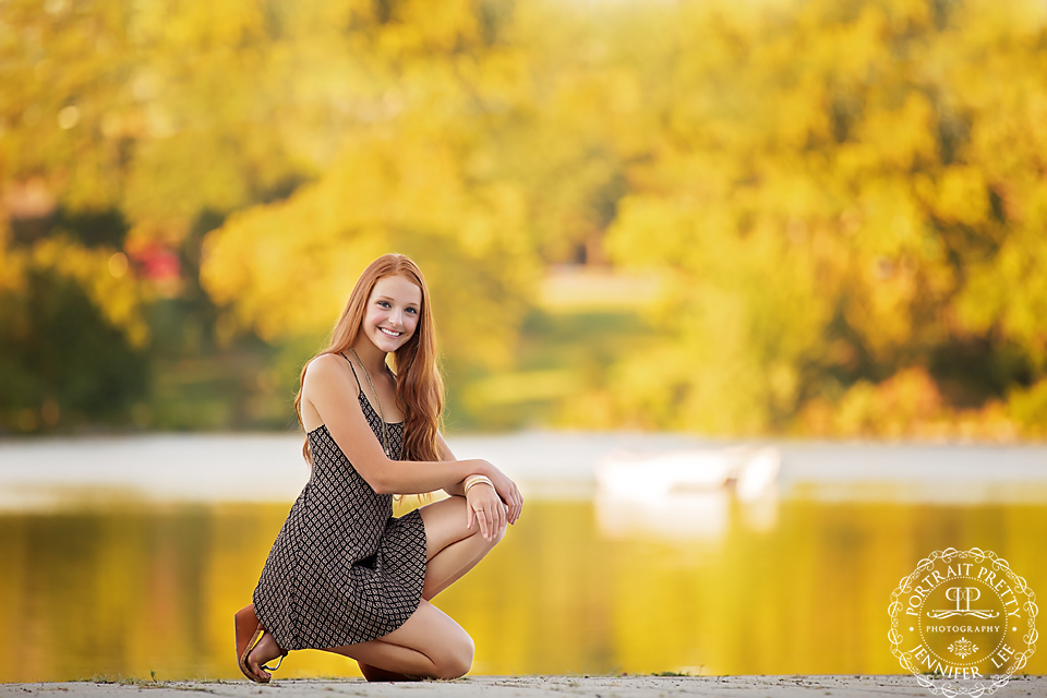 senior portraits deleware park dock summer