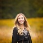 elma ny senior portrait photographer tall grassy field flowers