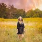 elma ny senior portraits yellow field sunset