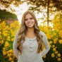 buffalo senior portraits yellow flowers