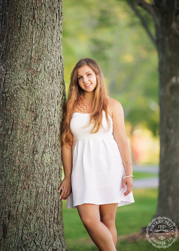 buffalo ny senior portraits by tree at knox farm by portrait pretty photography