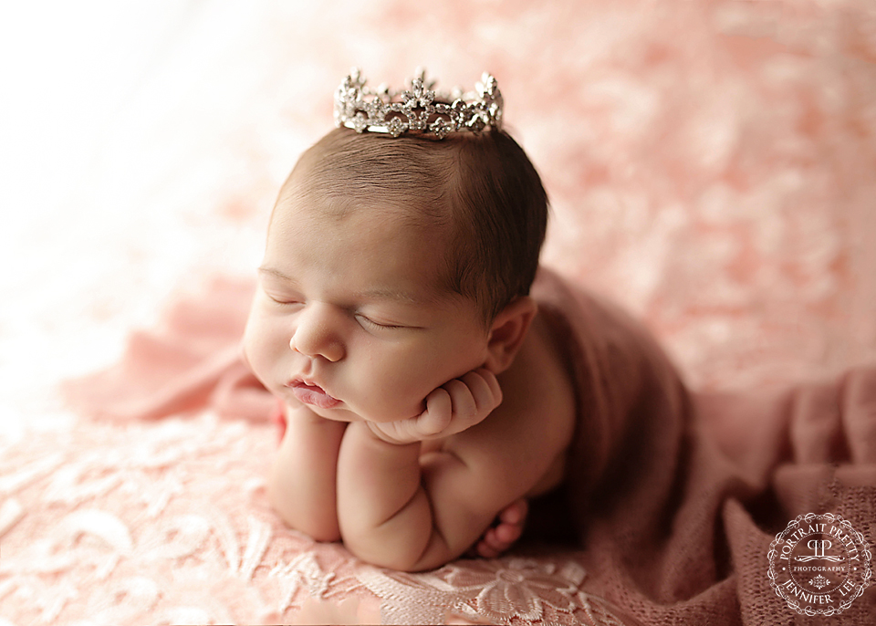 Buffalo Newborn Photographers backlit newborn girl